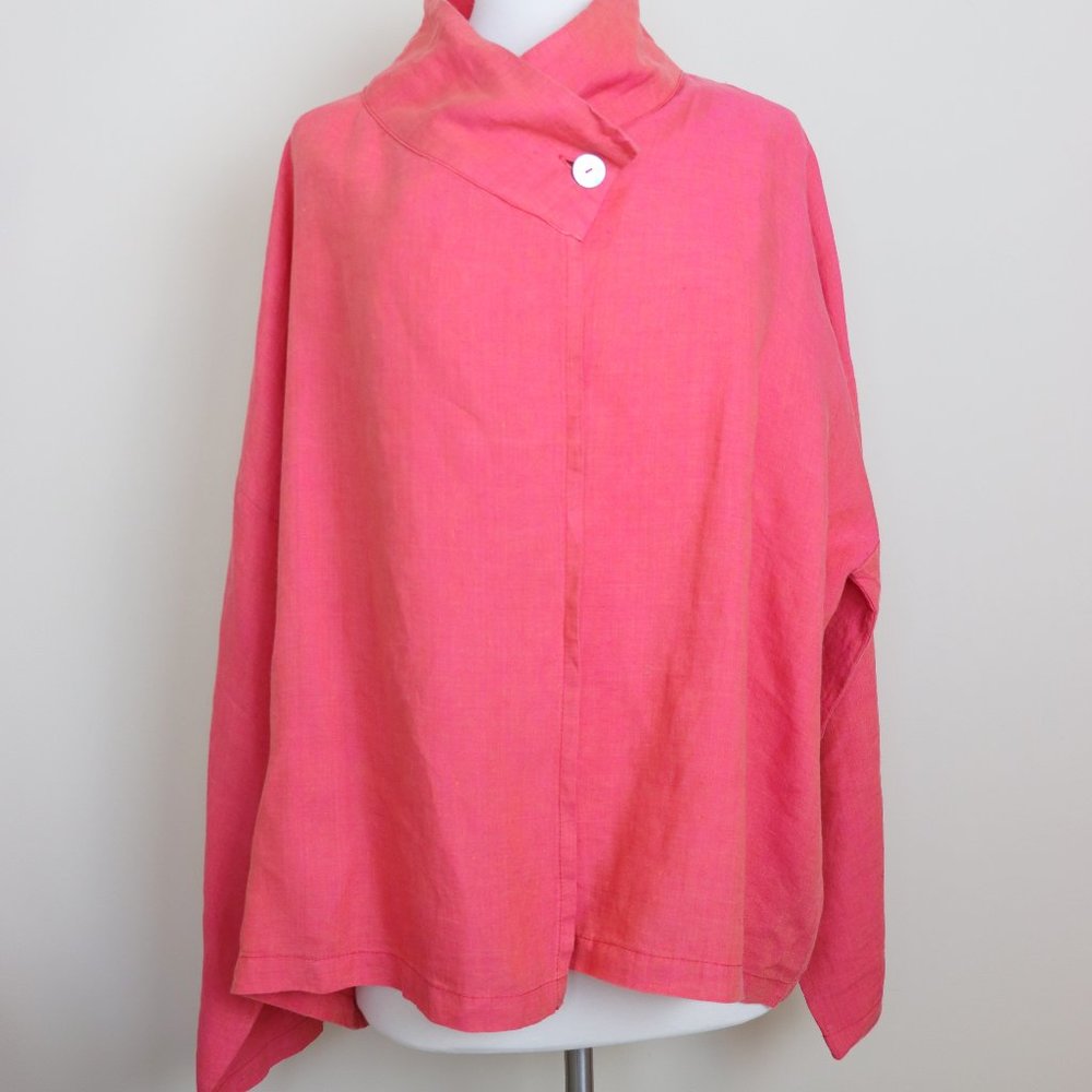 Bryn Walker Coral Linen Jacket Size L
